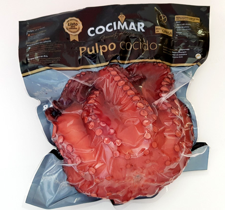 Pulpo entero cocido