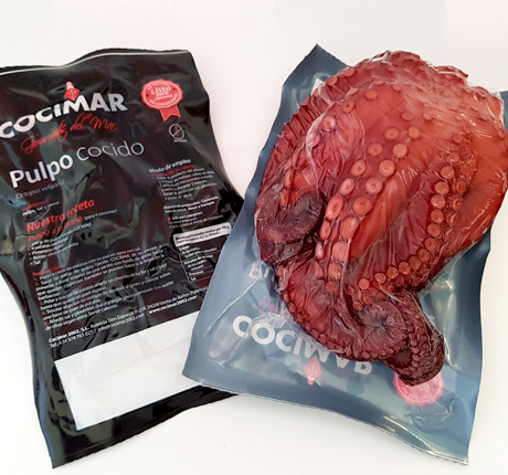 Pulpo entero cocido