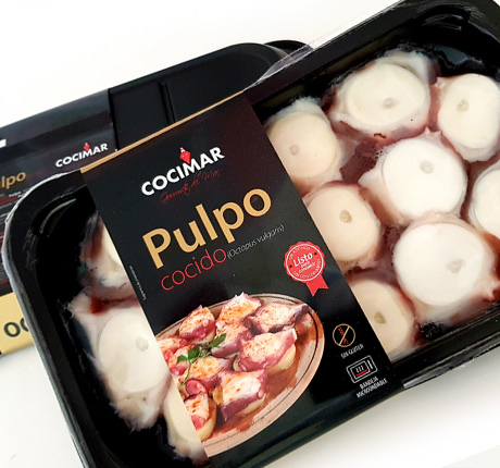 Pulpo troceado al natural