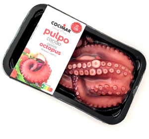 Medio pulpo cocido