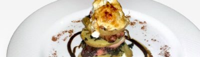 MILHOJA DE PULPO, PATATA Y TRUFA
